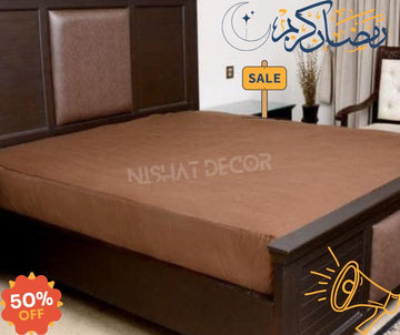 Water Proof Mattress Protector  - Brown Terry Cotton Stuff